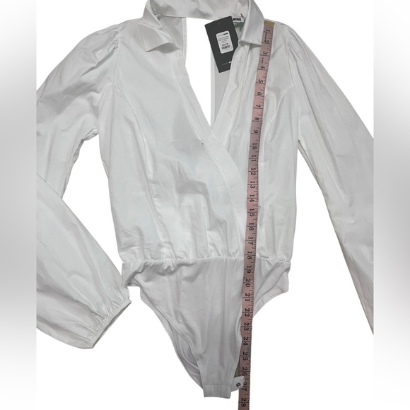 You Got A Way With Me- Deep V Cross Wrapped White , Open Ribbon Back Onepiece - Picture 9 of 12